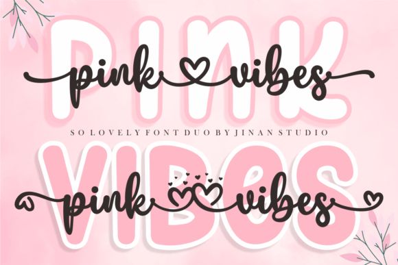 Pink Vibes Duo: A Romantic Font for Modern Design
