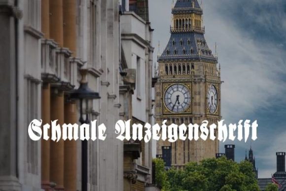 Schmale Anzeigenschrift: Gothic Bold for Modern Edge