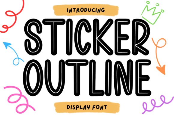 Sticker Outline: Elevating Visual Communication with a Unique Display Font